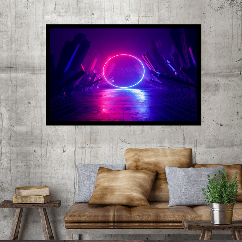 تابلو نوری بکلیت طرح حلقه علمی تخیلی مدل B-MO1729