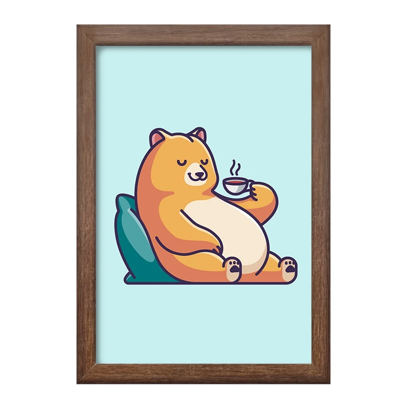 تابلو خندالو طرح حیوانات بامزه خرس کد 28394