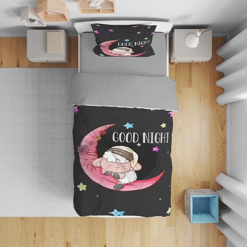 سرویس روتختی مدل بره و ماه 5397 تک نفره 5 تکه