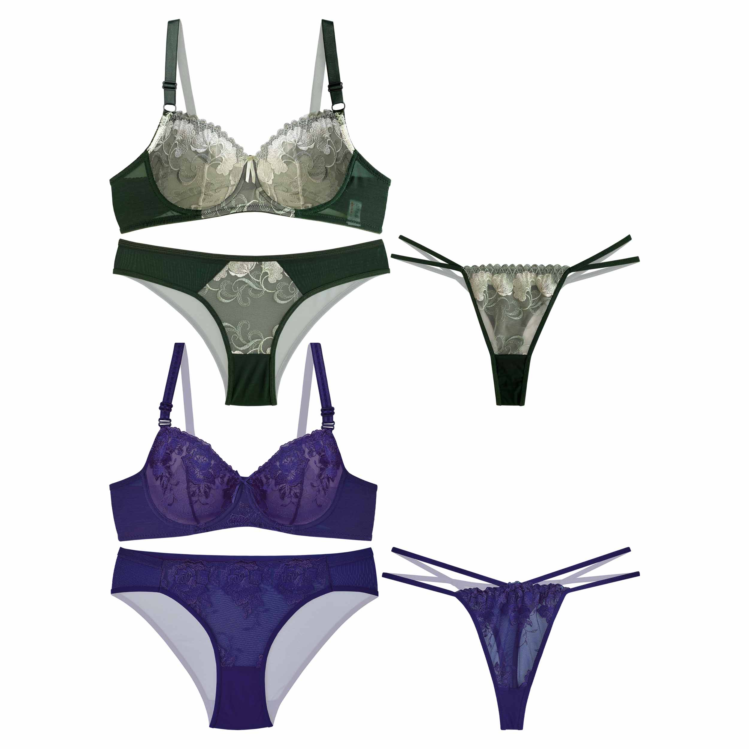 ست شورت و سوتین زنانه نوشه پوش کد 12-40906 مجموعه 2 عددی