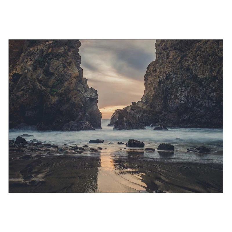 تابلو شاسی ونسونی طرح Rocky Gap in Shore سایز 50x70 سانتی متر