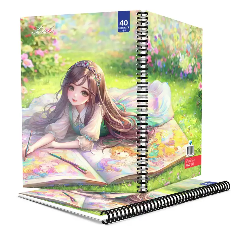 دفتر نقاشی 50 برگ انتشارات بله طرح دخترانه کد A4-L142