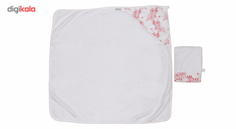 ست 2 تکه حوله نوزادی روزاریو مدل 2300091Pink