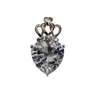 آویز گردنبند زنانه مدل تاج و قلب 