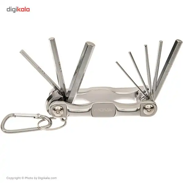 مجموعه 8 عددی آچار آلنی تاشو نووا مدل NTK 1007