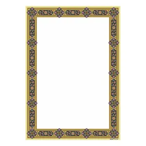 کاغذ تذهیب A5 خانه تذهیب طرح گل فرنگ کد 0624 بسته 100عددی