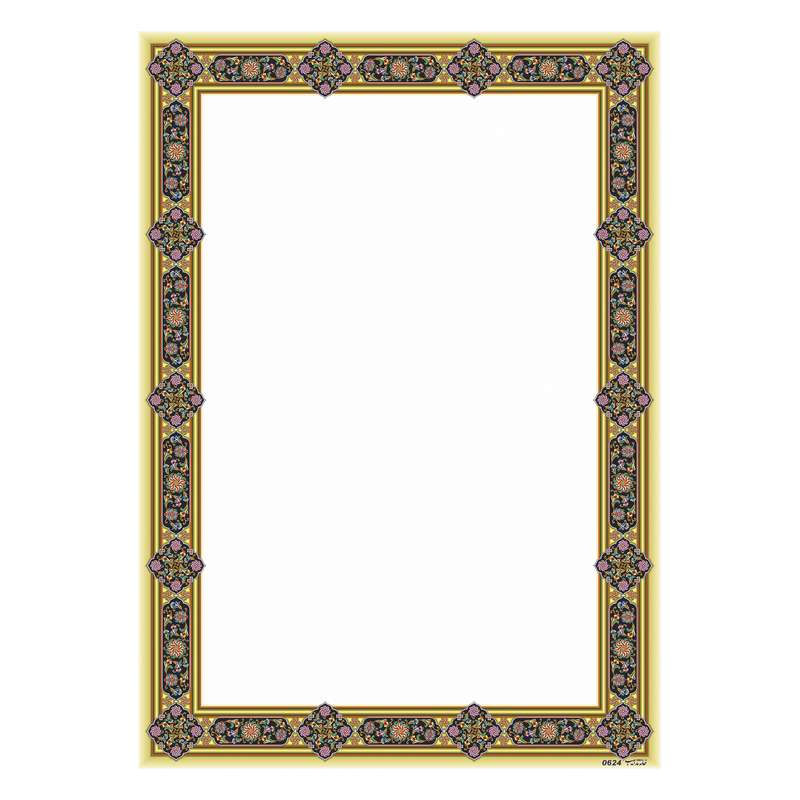 کاغذ تذهیب A5 خانه تذهیب طرح گل فرنگ کد 0624 بسته 100عددی کاغذ تذهیب A5 خانه تذهیب طرح گل فرنگ کد 0624 بسته 100عددی