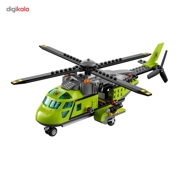 Lego volcano supply online helicopter