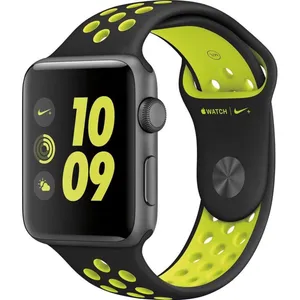 ساعت هوشمند اپل واچ 2 مدل Nike Plus 38mm Space Gray Aluminum Case with Black/Volt Band
