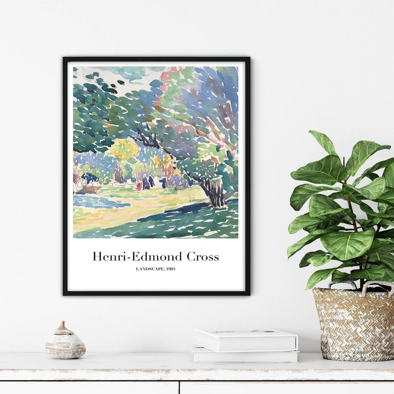 تابلو آتریسا طرح نقاشی کلاسیک مدرن مدل ATFHB38 فریم مشکی 