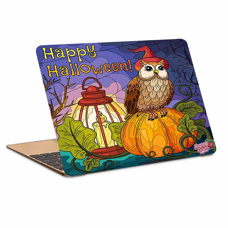 استیکر لپ تاپ طرح happy halloween کد P-30مناسب برای لپ تاپ 15.6 اینچ