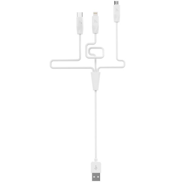 کابل تبدیل USB به لایتنینگ/microUSB/USB-C هوکو مدل X1 Rapid طول 1 متر کابل تبدیل USB به لایتنینگ/microUSB/USB-C هوکو مدل X1 Rapid طول 1 متر