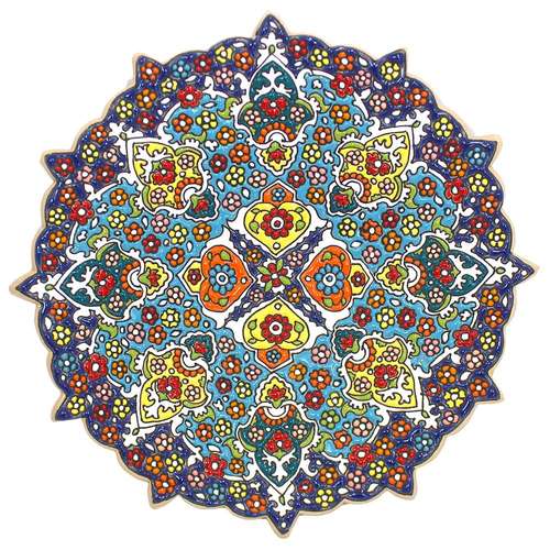 بشقاب میناکاری مدل لب کنگره کد 25