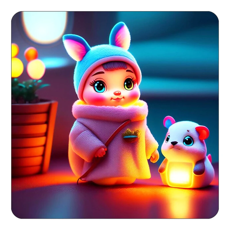 مگنت کاکتی طرح حیوانات کارتونی مدل mp27861