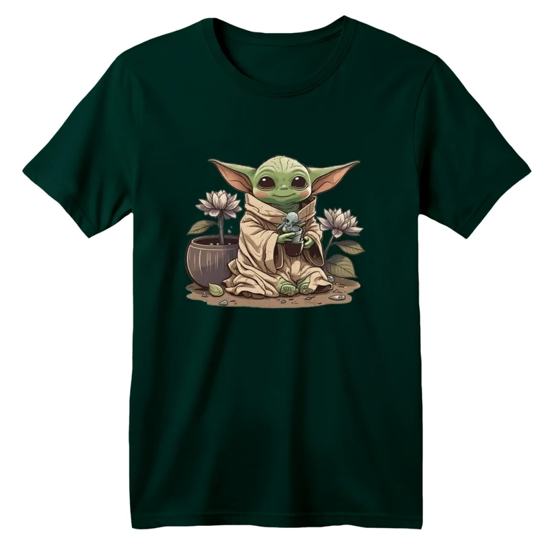 تی شرت آستین کوتاه بچگانه مدل بیبی یودا کد۱۳