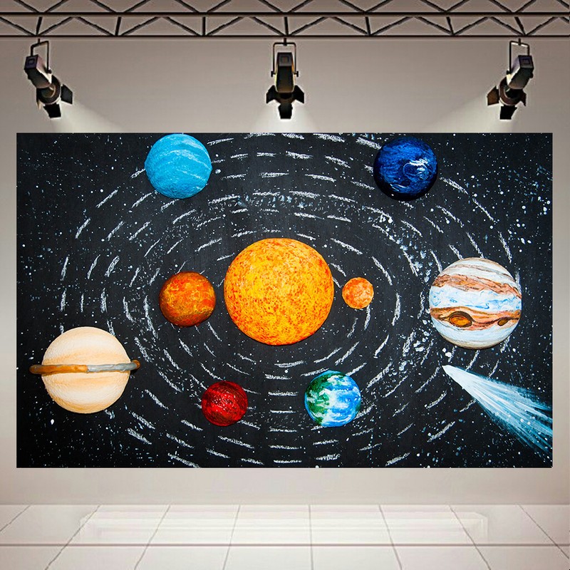 پوستر مدل بک لایت طرح کهکشان و ستارگان مدل منظومه شمسی کد ARY60