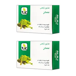 صابون شستشو علاج مدل سدر وزن 100 گرم مجموعه 2 عددی