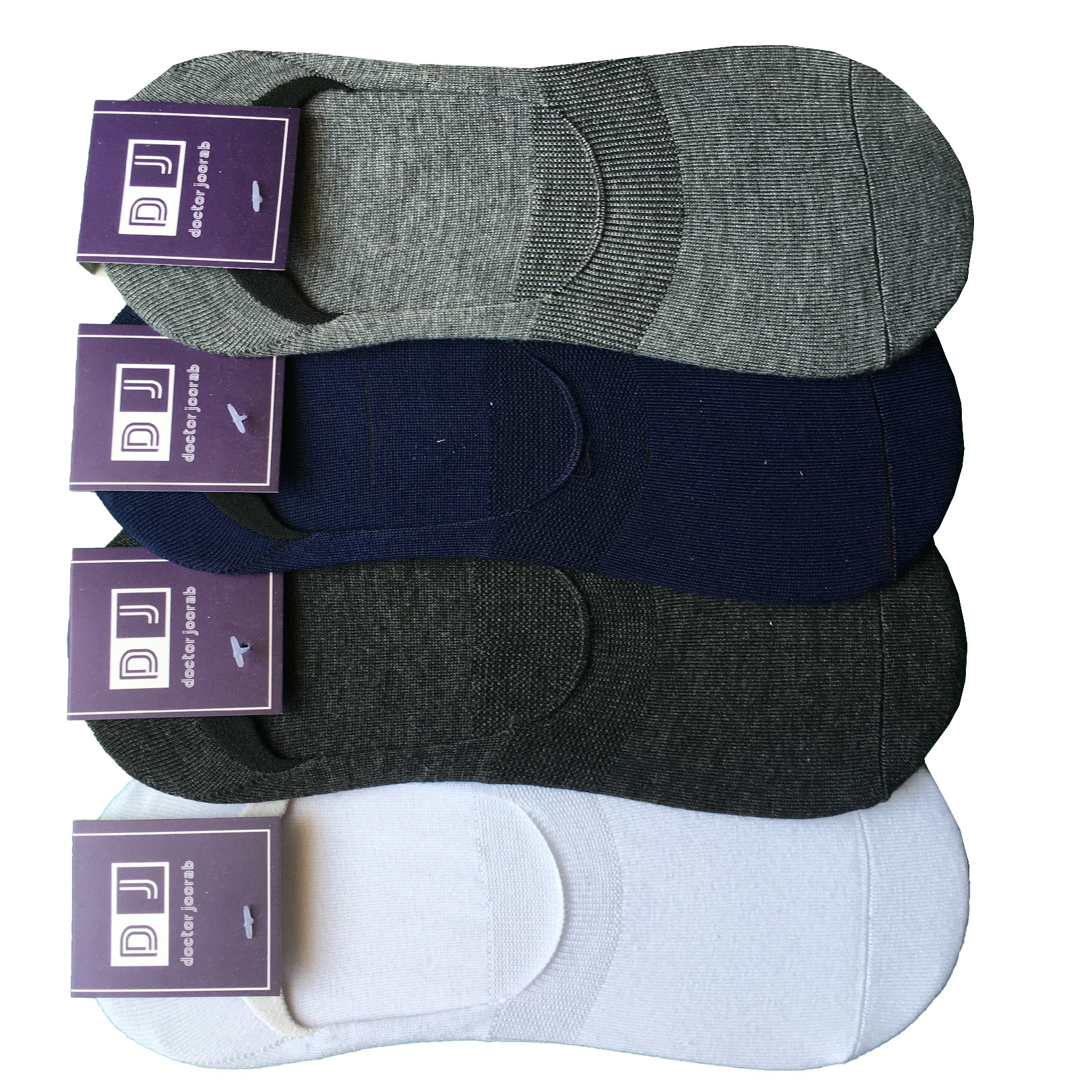 جوراب کالج زنانه دکتر جوراب مدل پشت ژله ای بسته 4 عددی