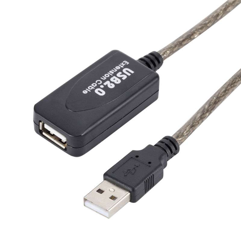 کابل افزایش طول USB 2.0 شارک مدل +CHIPSET طول 15 متر کابل افزایش طول USB 2.0 شارک مدل +CHIPSET طول 15 متر