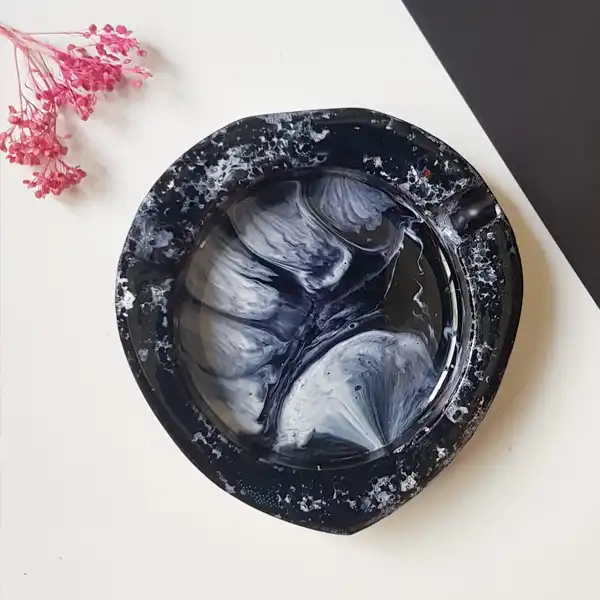 زیرسیگاری مدل رزینی طرح مرمر