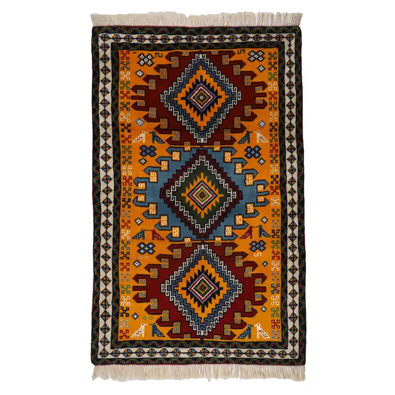 فرش دستبافت دو متری طرح خراسان کد 4020522