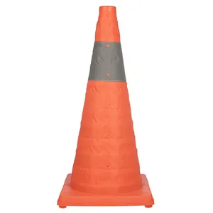 Foldable Traffic Cone With Ring 63cm
