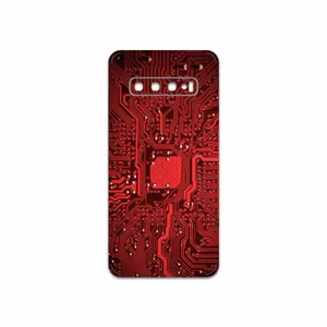 MAHOOT Red Printed Circuit Board Cover Sticker for Samsung Galaxy S10
