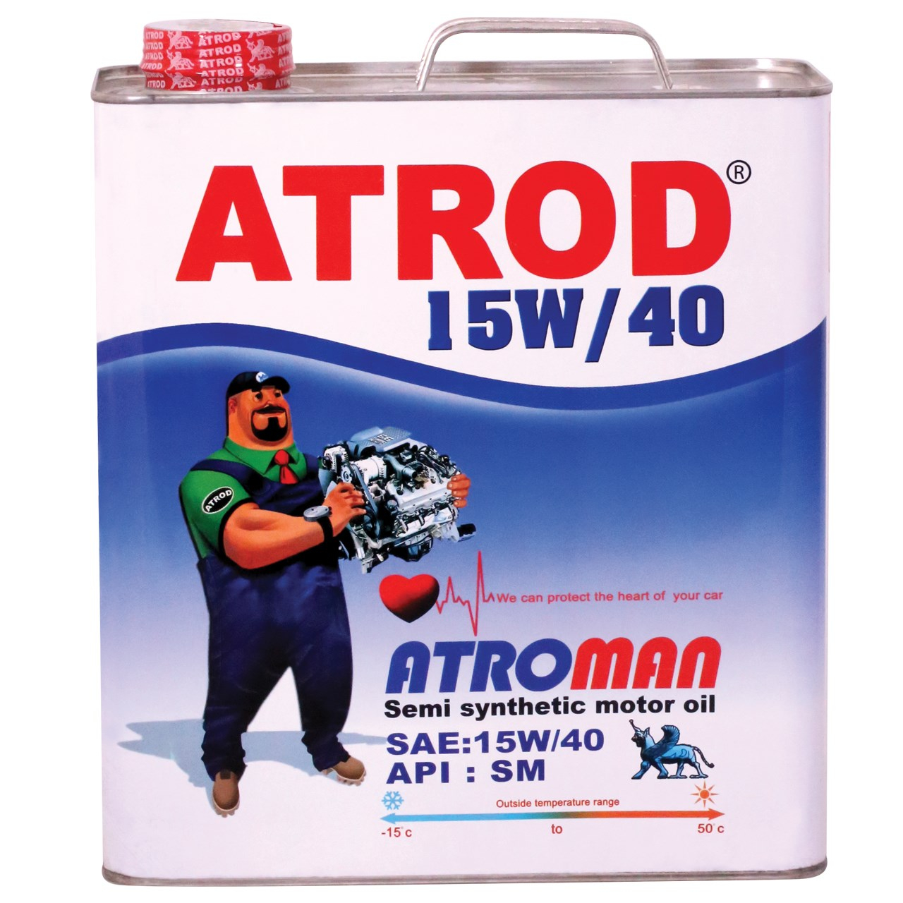 روغن موتور خودرو آترود مدل Atroman 15w40 ظرفیت 5 لیتر