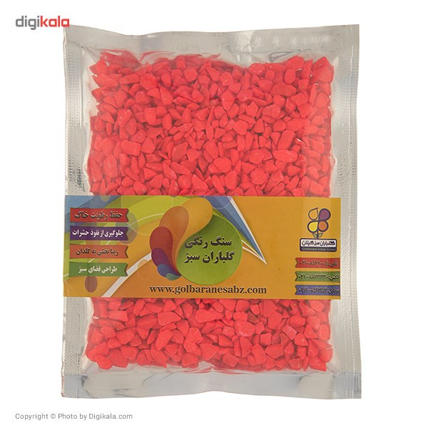 سنگ رنگی فسفری سایز 2 گلباران سبز بسته 200 گرمی