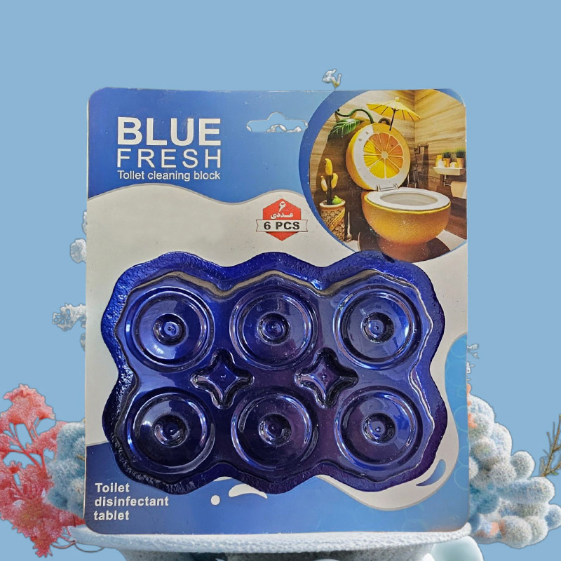 قرص خوشبو کننده توالت فرنگی بلو فرش مدل A-001 بسته 6 عددی