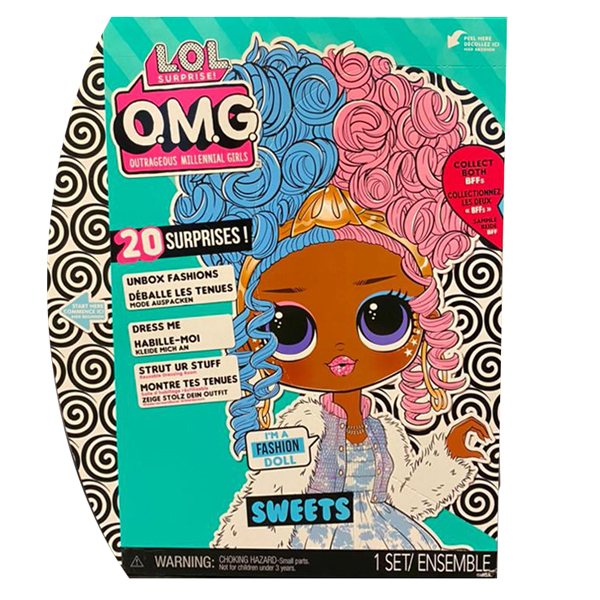 عروسک ال او ال سورپرایز  مدل OMG Outrageous Millennial Girls Sweets ارتفاع 25 سانتی متر