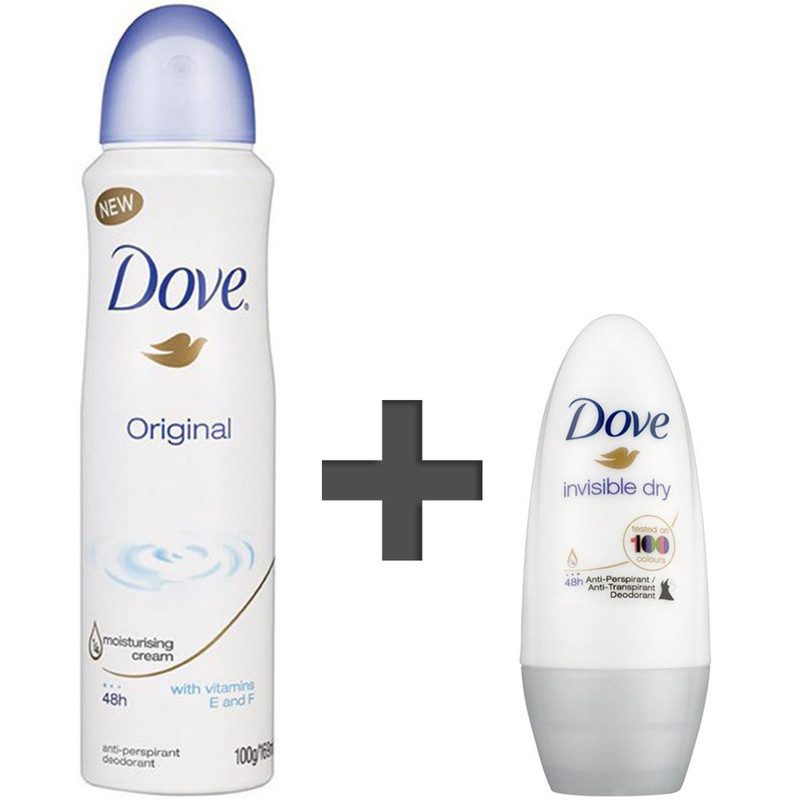 پک اسپری ضد تعریق زنانه داو مدل OG100 حجم 150 میلی لیتر و رول ضد تعریق Invisible حجم 50 میلی لیتر