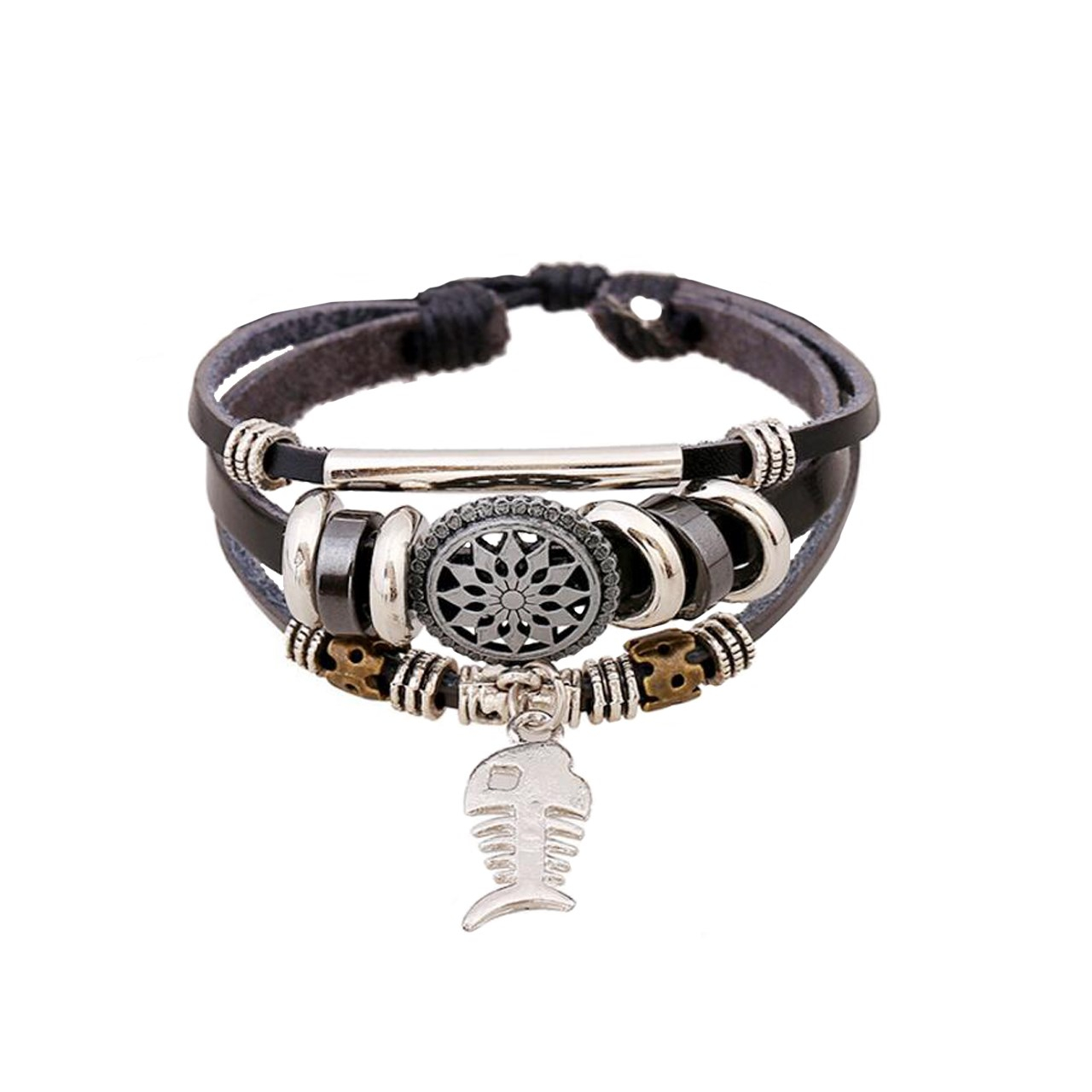 دستبند چرمی الفین مدل el02031