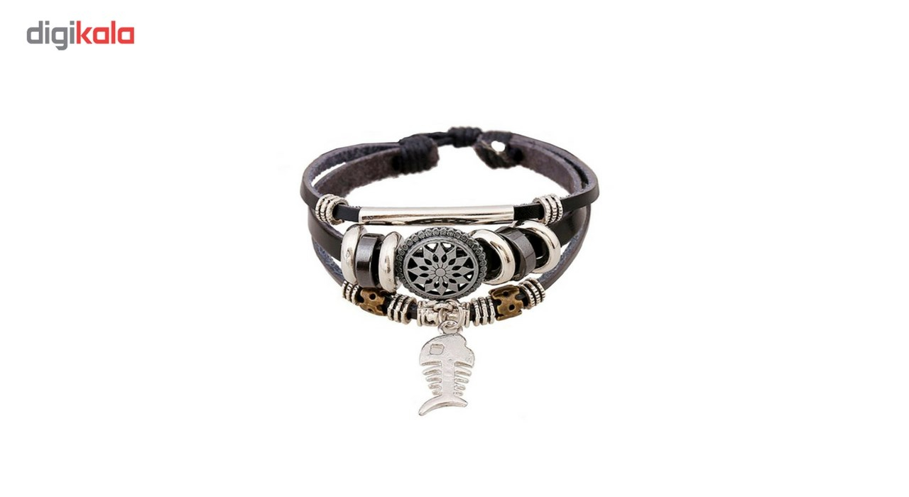 دستبند چرمی الفین مدل el02031