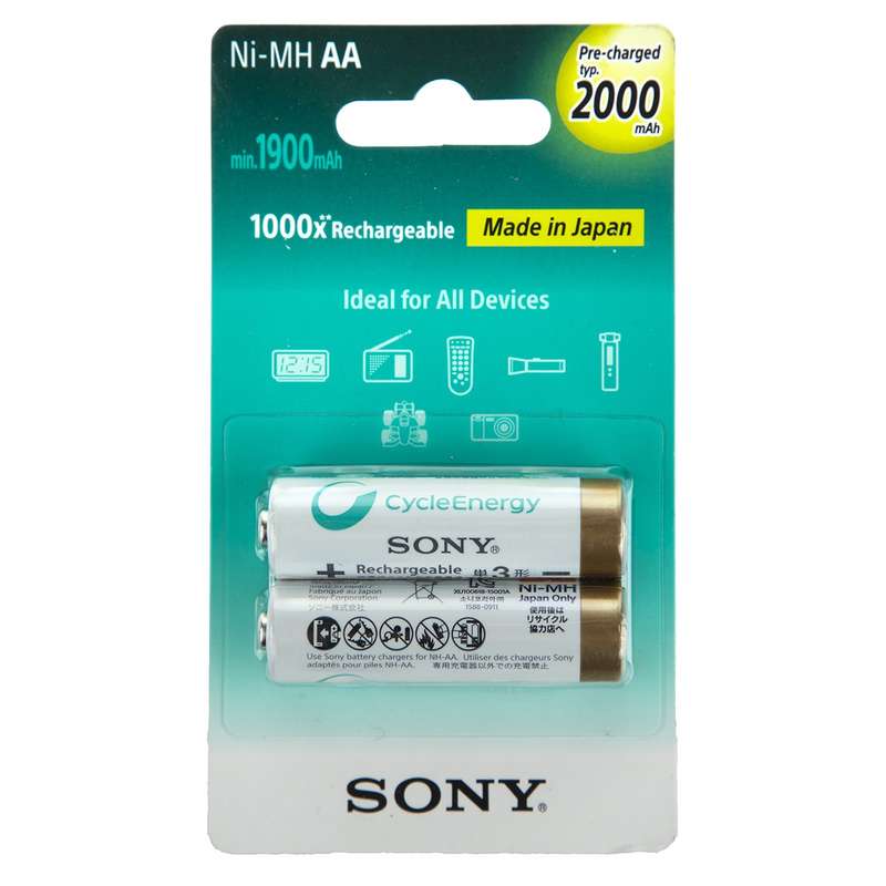 باتری قلمی قابل شارژ سونی مدل NH-AA-B2KN بسته 2 عددی باتری قلمی قابل شارژ سونی مدل NH-AA-B2KN بسته 2 عددی
