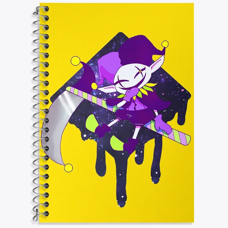 دفتر زبان 50 برگ خندالو مدل سه خط طرح بازی آندرتیل (Undertale) کد 31760