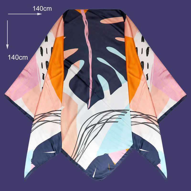 روسری زنانه طرح برگ مدل gz99793