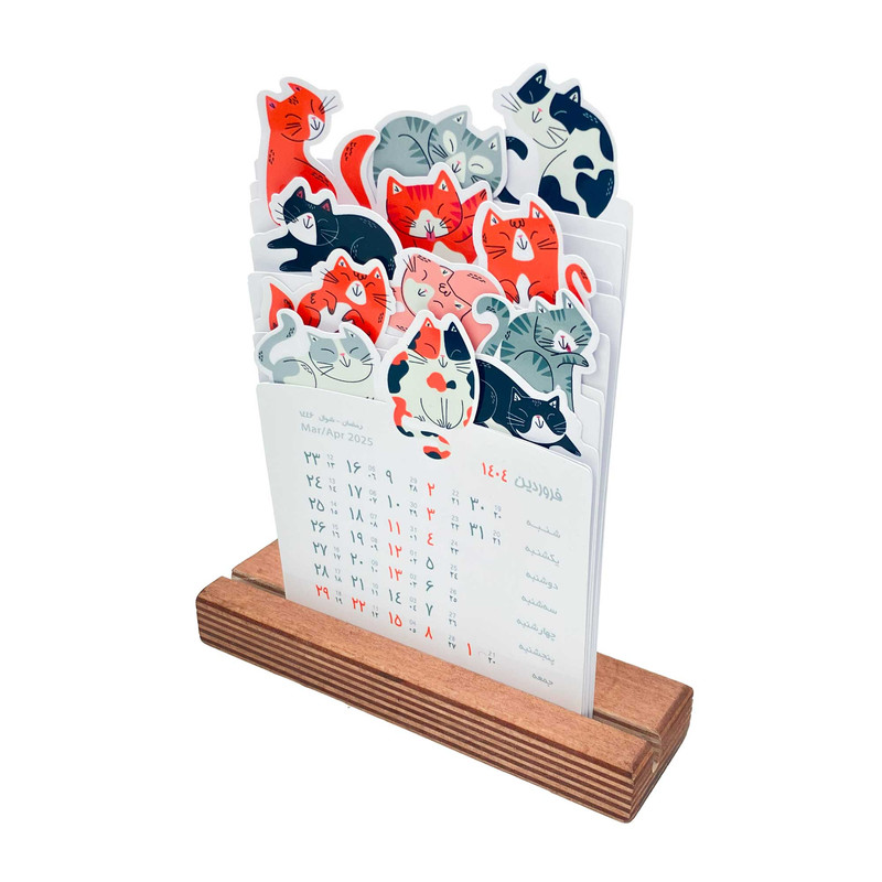 تقویم رومیزی سال ۱۴۰۴ مدل گربه
