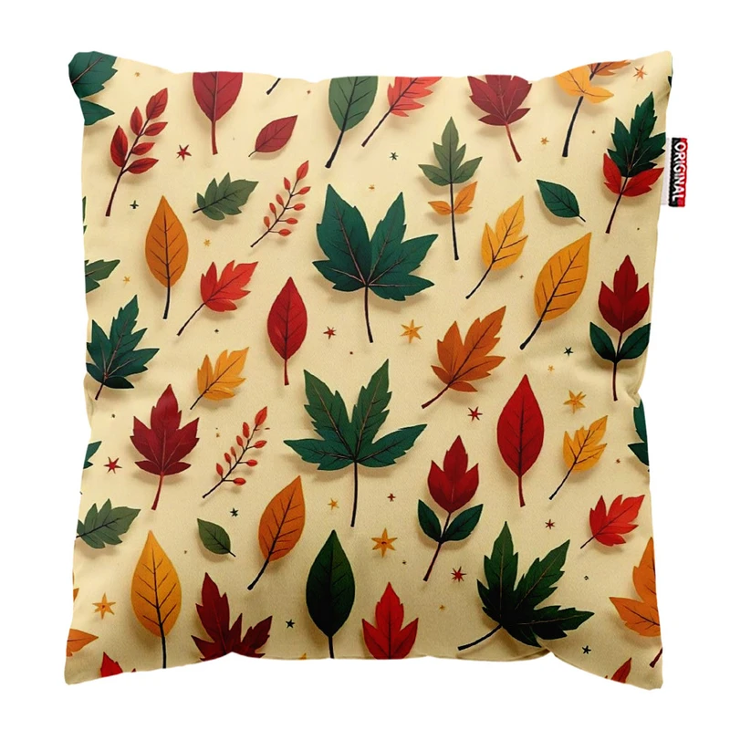 کوسن پاد آفرین طرح پاییز و برگ کد 2445 سایز 30*30 سانتی متر