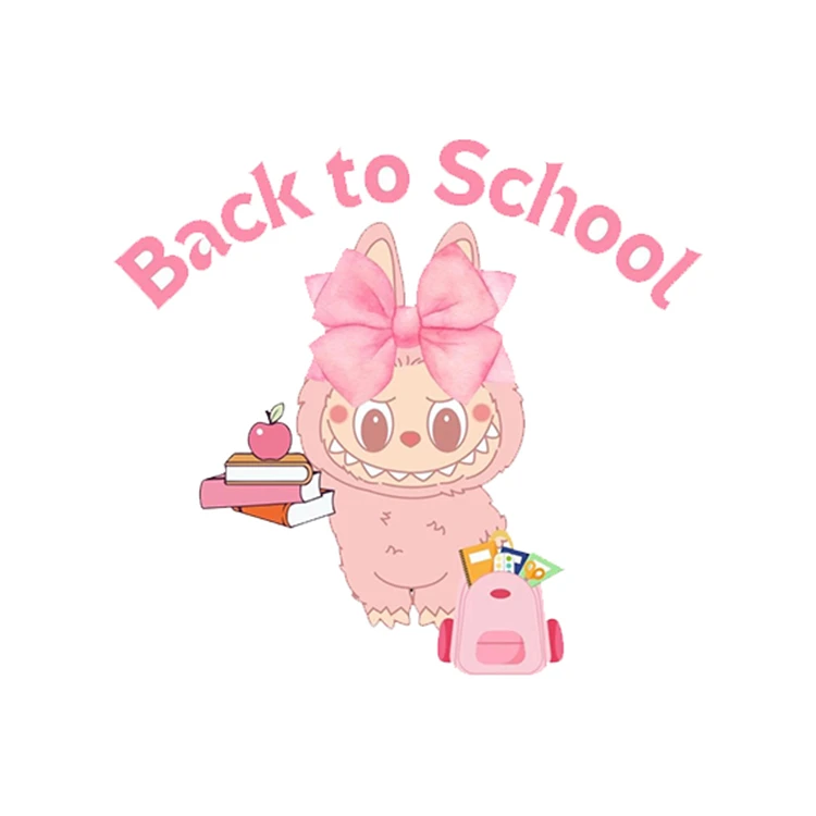 استیکر پارچه و لباس پاد آفرین مدل لبوبو مدرسه کد 767