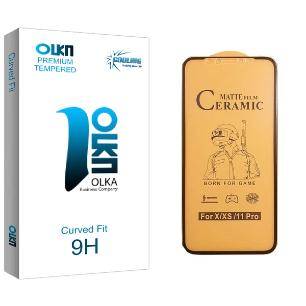 محافظ صفحه نمایش سرامیکی کولینگ مدل Olka glass مناسب برای گوشی موبایلاپل iPhone X