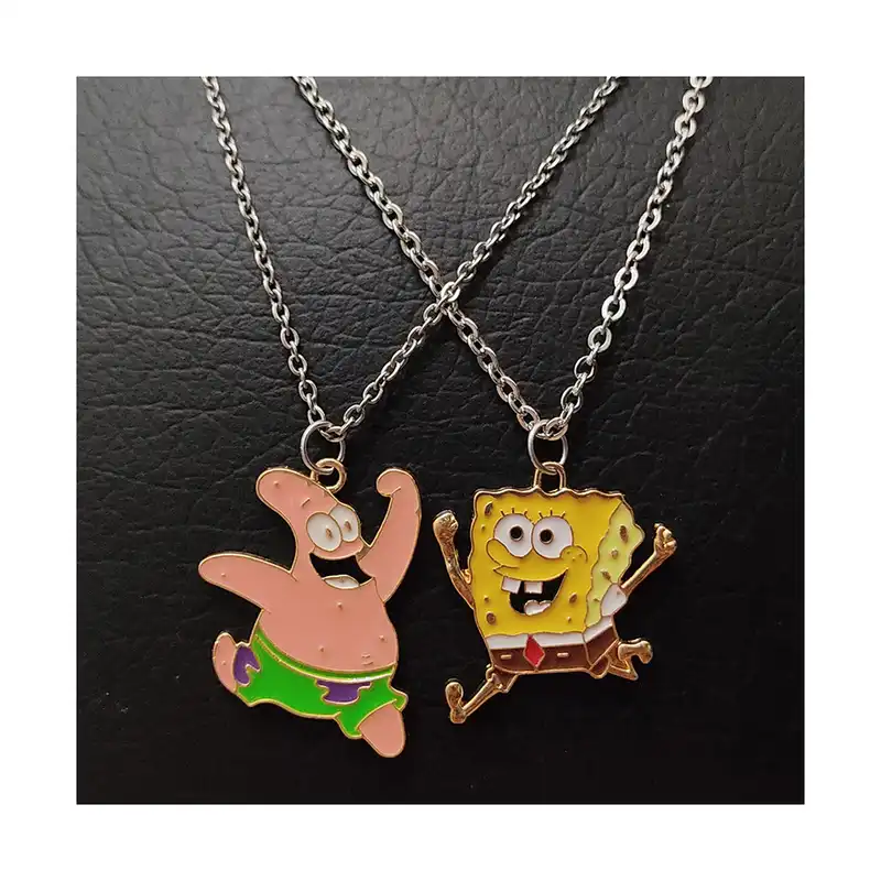 گردنبند مدل باب اسفنجی و پاتریک بسته 2 عددی