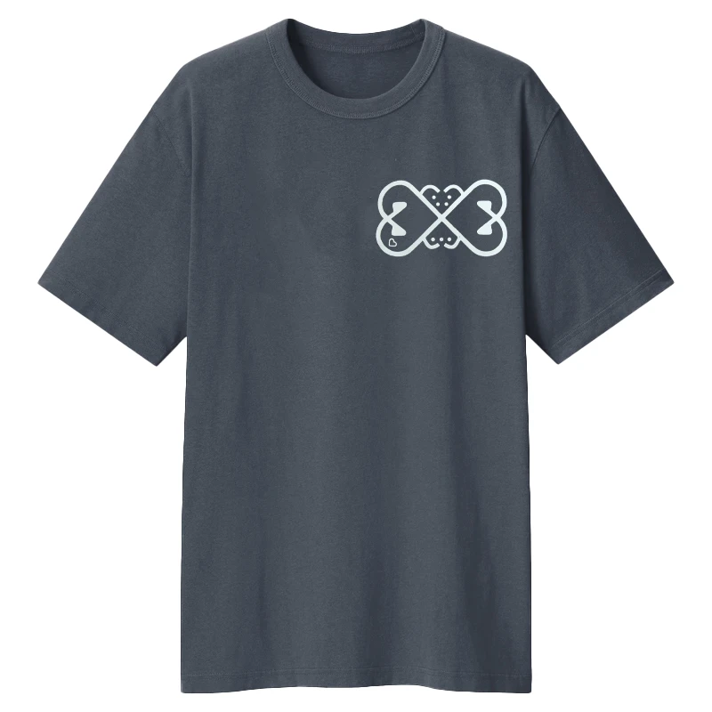 تی‌شرت لانگ آستین کوتاه زنانه مدل چاپ دو قلب کد A1084-D