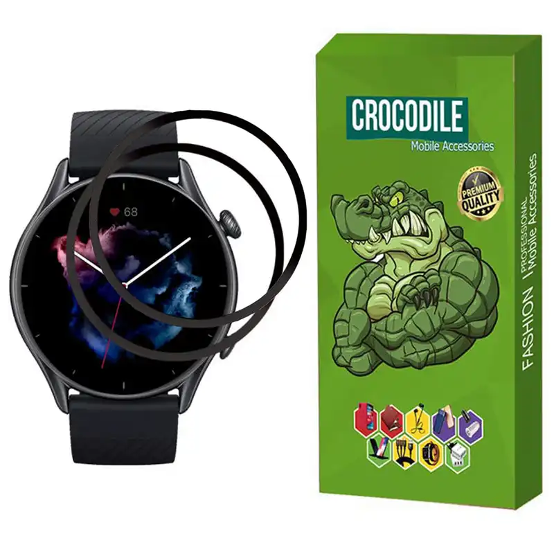 محافظ صفحه نمایش کروکودیل مدل C-PWM مناسب برای ساعت هوشمند امیزفیت GTR 3 بسته 2 عددی
