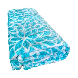 پتو مسافرتی مدل ژله ای طرح برگ سایز 150x220 سانتی متر