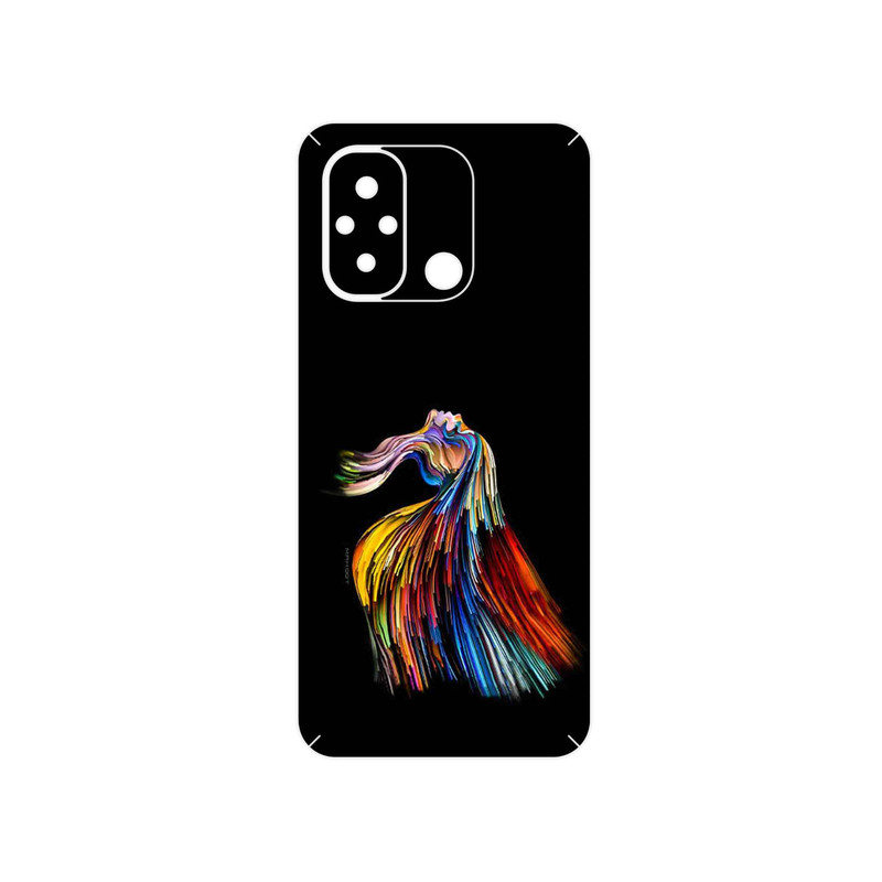 برچسب پوششی ماهوت مدل Rainbow Hair Digital Art مناسب برای گوشی موبایل شیائومی Redmi 12C