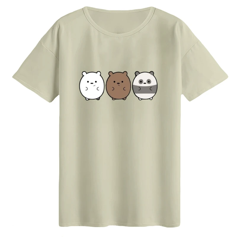 تی‌شرت لانگ آستین کوتاه زنانه مدل خرس های کله پوک