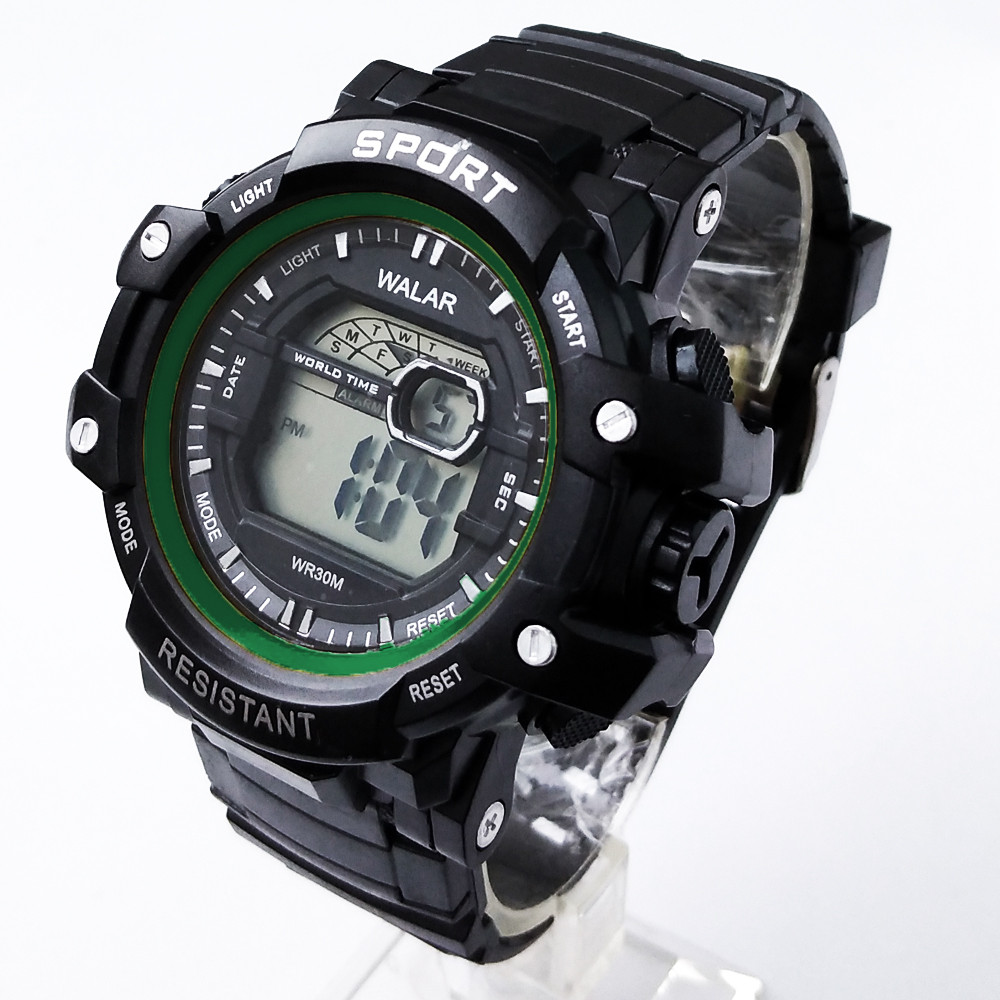 ساعت مچی دیجیتال پسرانه مدل ضدآب ورزشی اسپرت چراغدار کرنومتردار کد 50