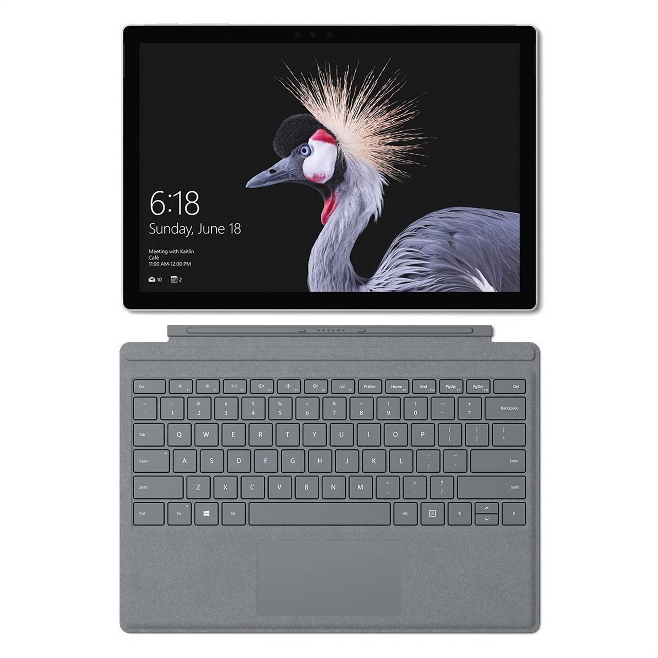 تبلت مایکروسافت مدل- Surface Pro 2017 - B به همراه کیبورد Silver Signature   و کیف  Maroo Sleeve - ظرفیت 128 گیگابایت