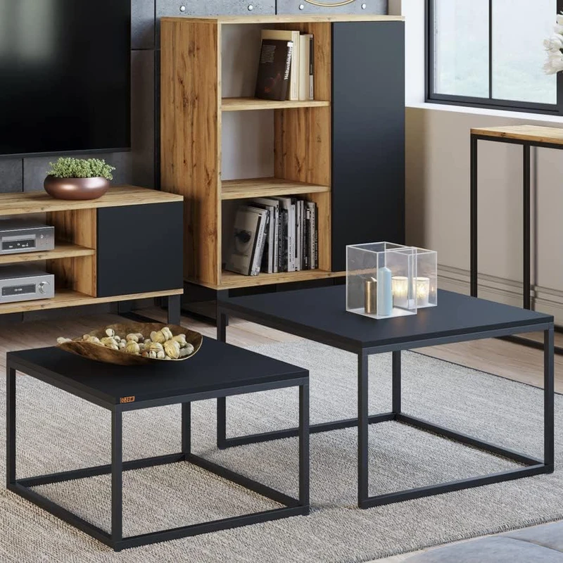 میز اداری جلو مبلی دیزم مدل OF_H100_80_B مجموعه دو عددی